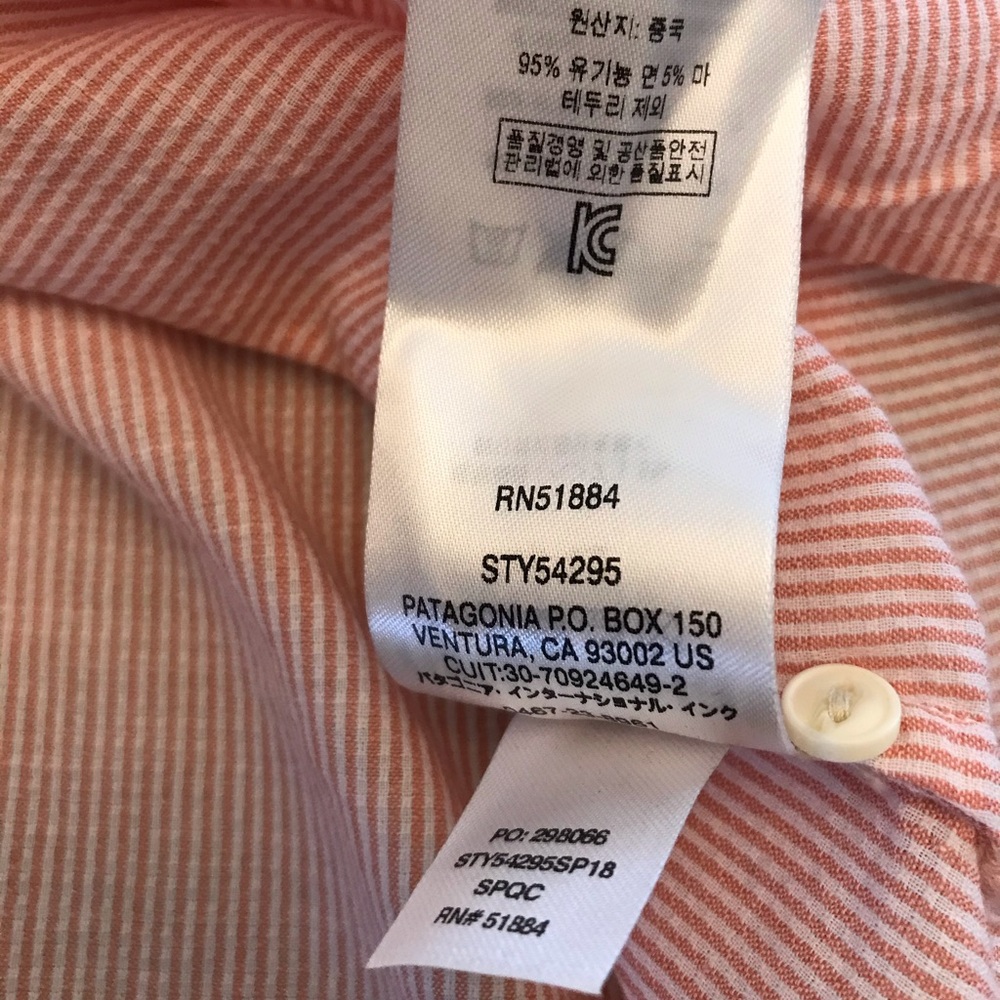 Patagonia Pin Striped Button Up Shirt Size S - Picture 7 of 7